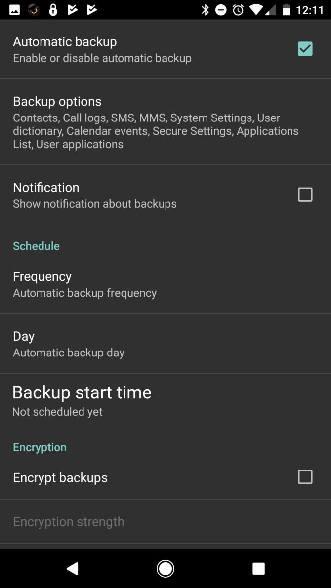 Backup Your Mobile Settings