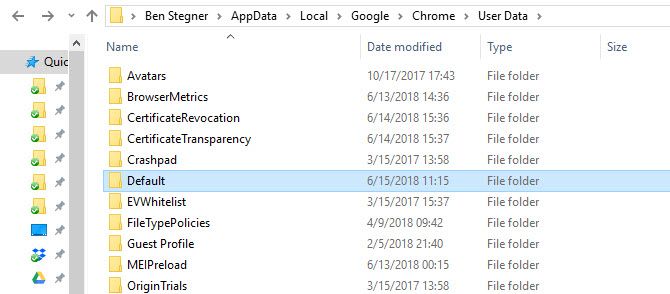 Chrome-Default-Folder