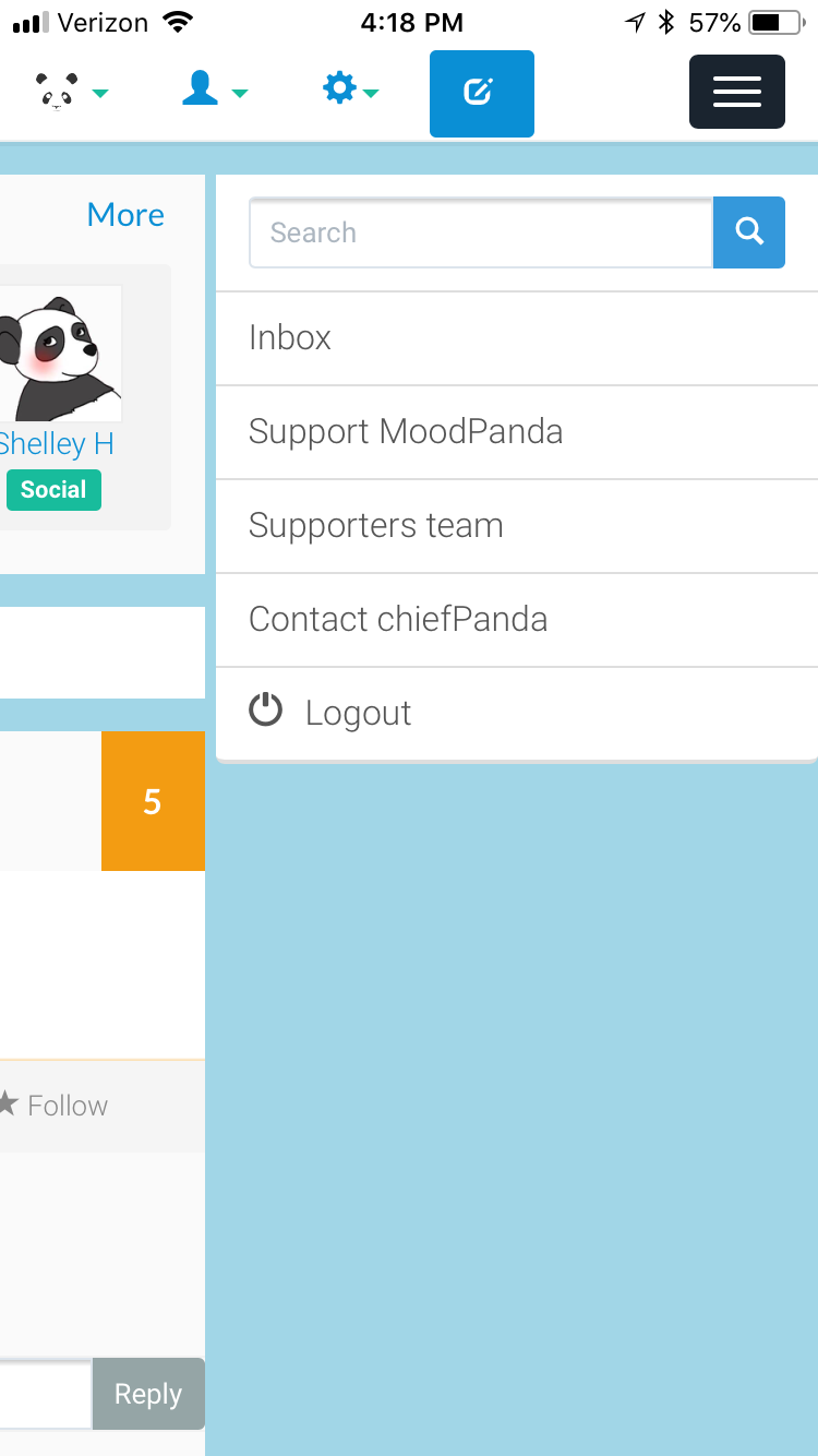 Mood Panda App Screen