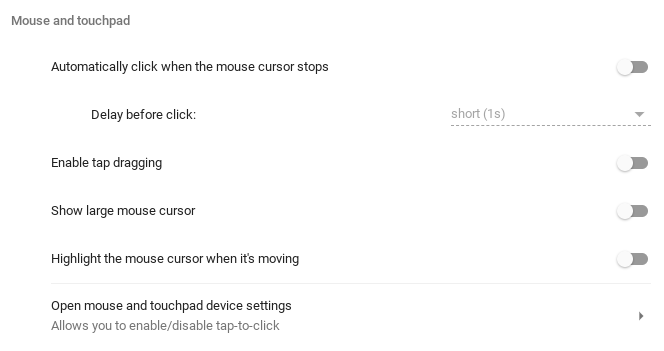 The large mouse cursor can be easily seen by other people.