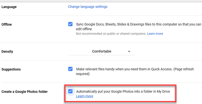 Create Google Photos Folder