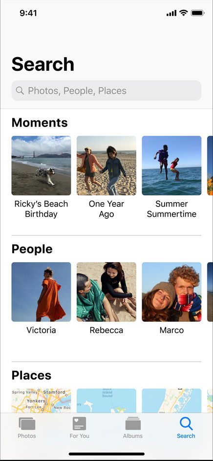 iOS 12 Photos Search