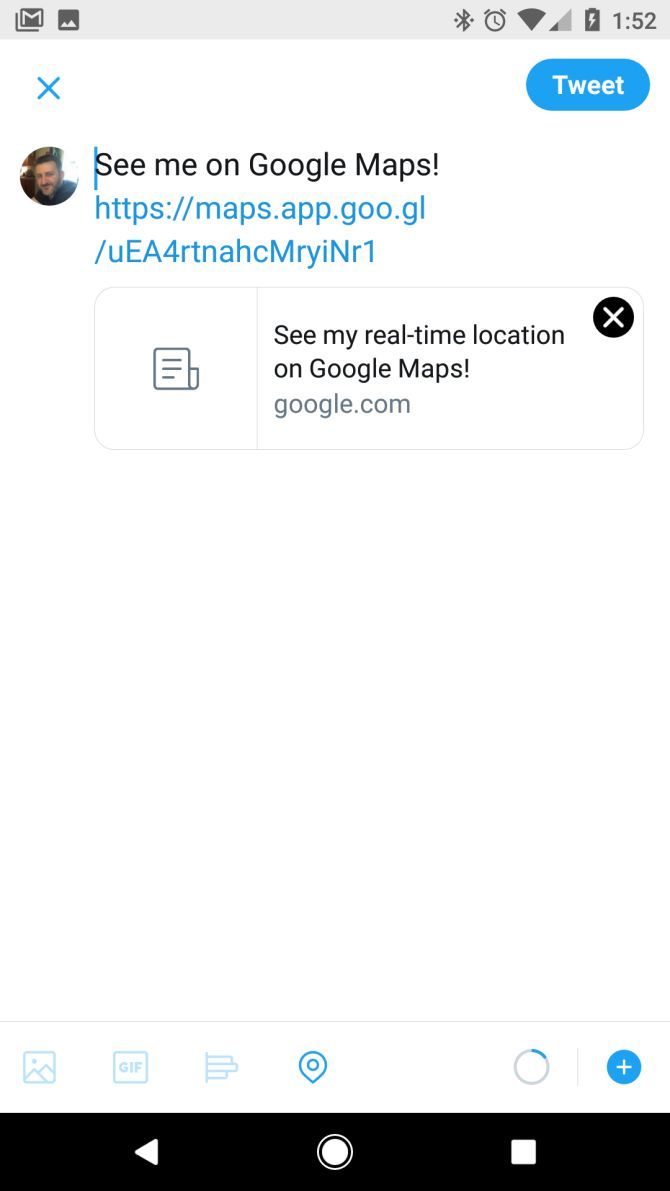 Google Maps location sharing to friend