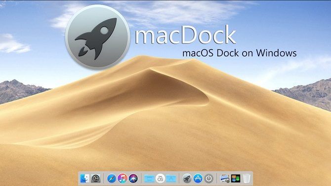 macDock desktop theme for Windows 10