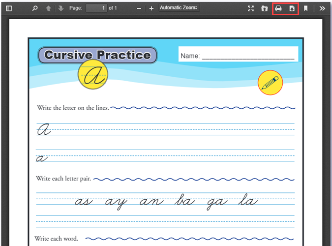 10 Printable Handwriting Worksheets to Practice Cursive