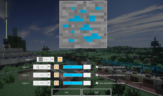 MCreator displays a preview of the texture as you develop.