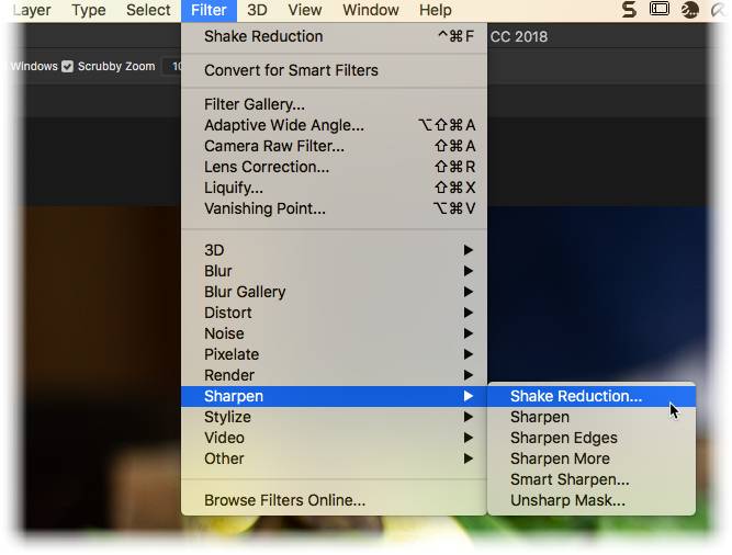 fix camera shake in photoshop using