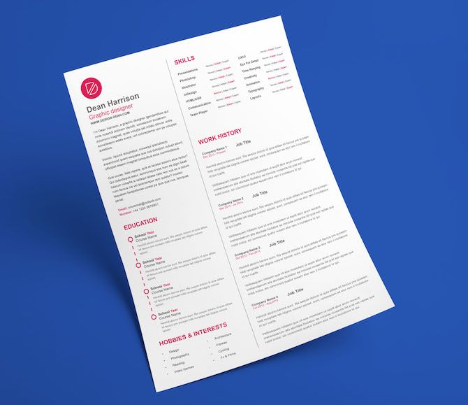 two-column-indesign-resume-template