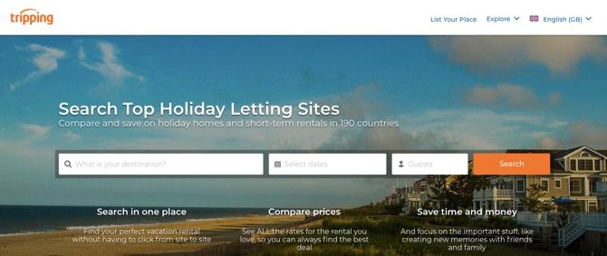 Tripping.com vacation rental search