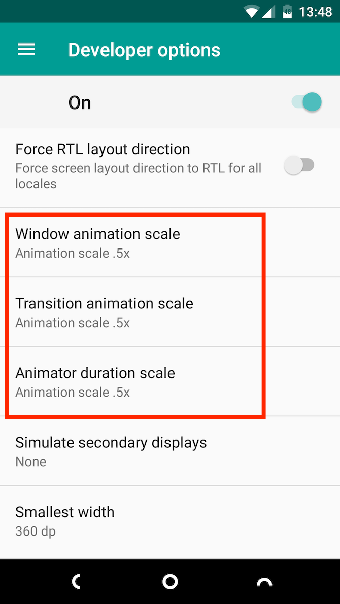 Android Animation Options