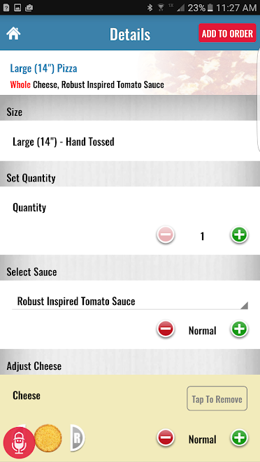 Domino's Android App 1