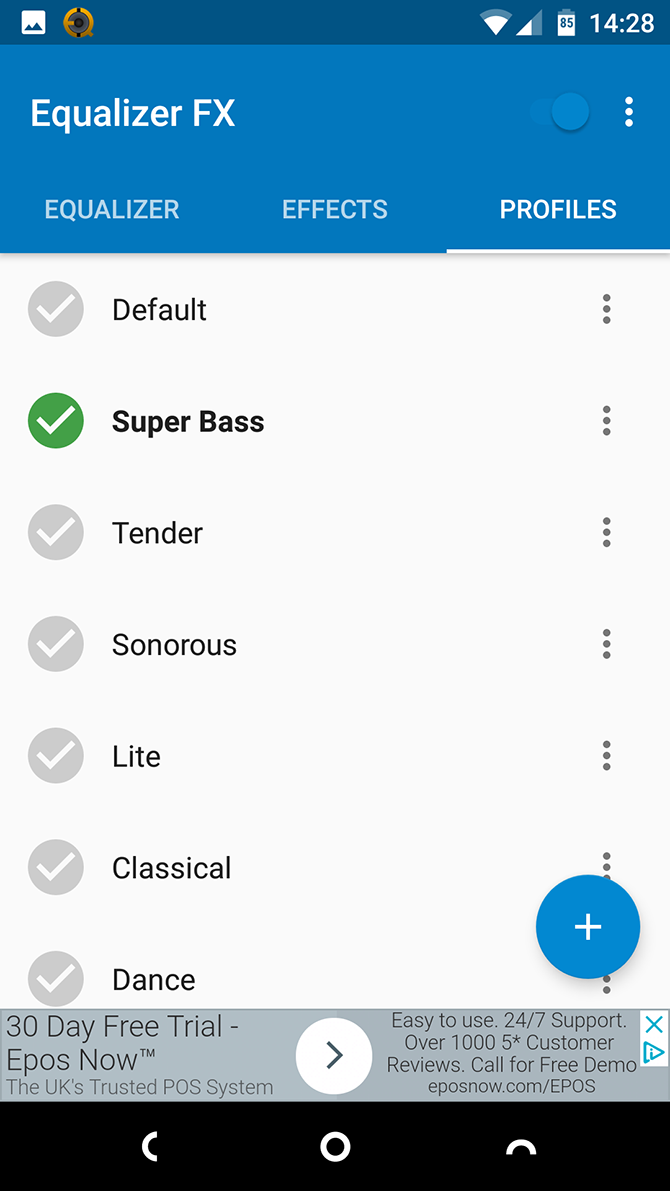 Equalizer FX Android Profiles