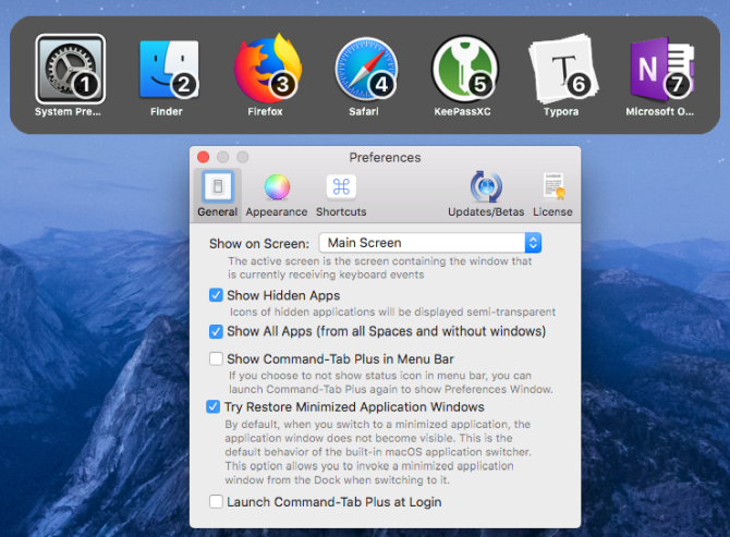 mac command tab minimized windows