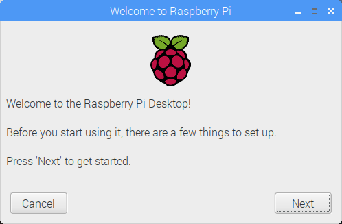 Raspbian's new getting started feature