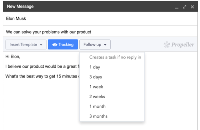Propeller CRM Gmail extension