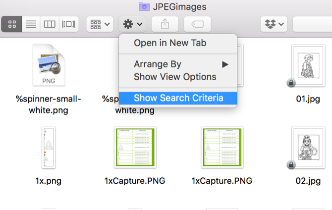 Show Search Criteria Smart Folder