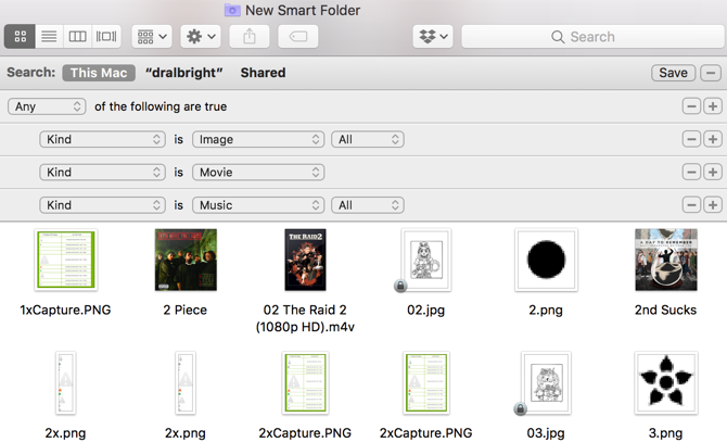 Mac Smart Folder Movie Files