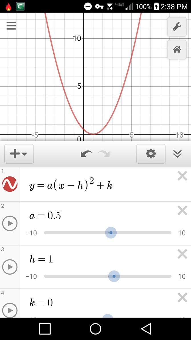 Create a graph in Desmos Graphing Calculator