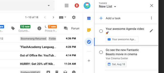 Adding Emails to Google Tasks - Google Tasks