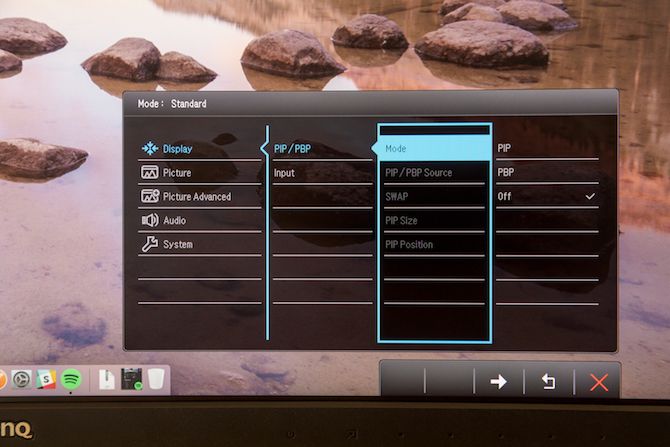 BenQ EX3203R monitor menu