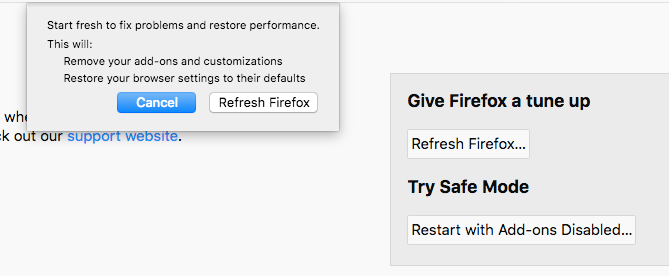 how to refresh firefox