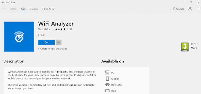 WiFi Analyzer Windows 10