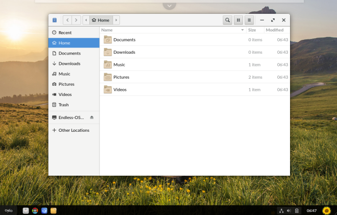 Endless OS file manager