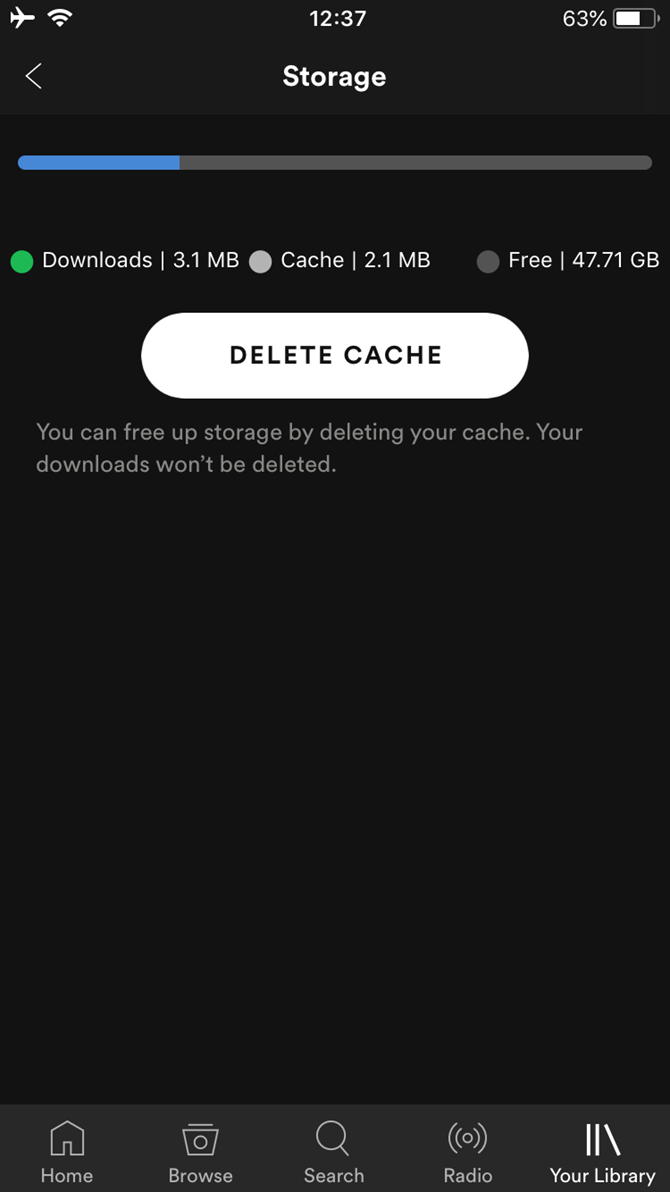 Spotify-iOS-Clear-Cache