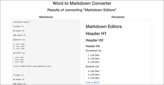 Word To Markdown Converter