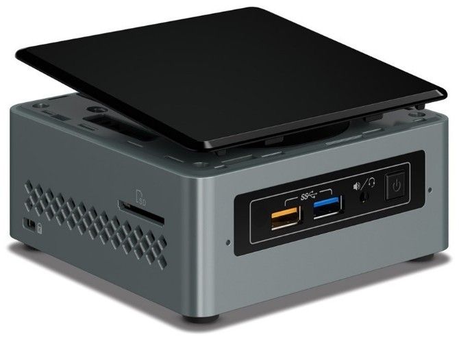 Intel NUC6CAYH is a cheap mini PC with lots of storage space