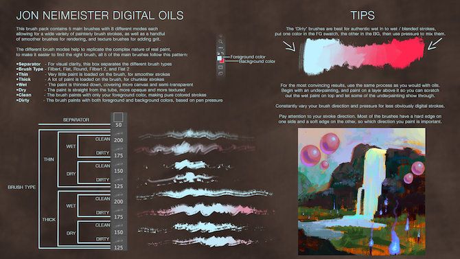gimp digital oil brush