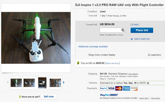 used drone on ebay