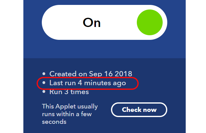 check when applet ran