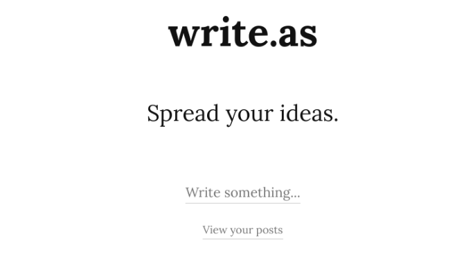 write.as journaling app