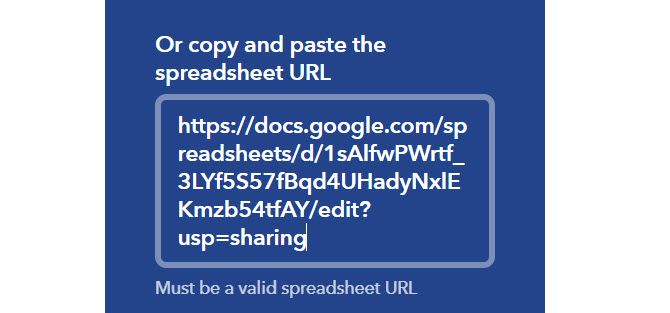 google sheets share url