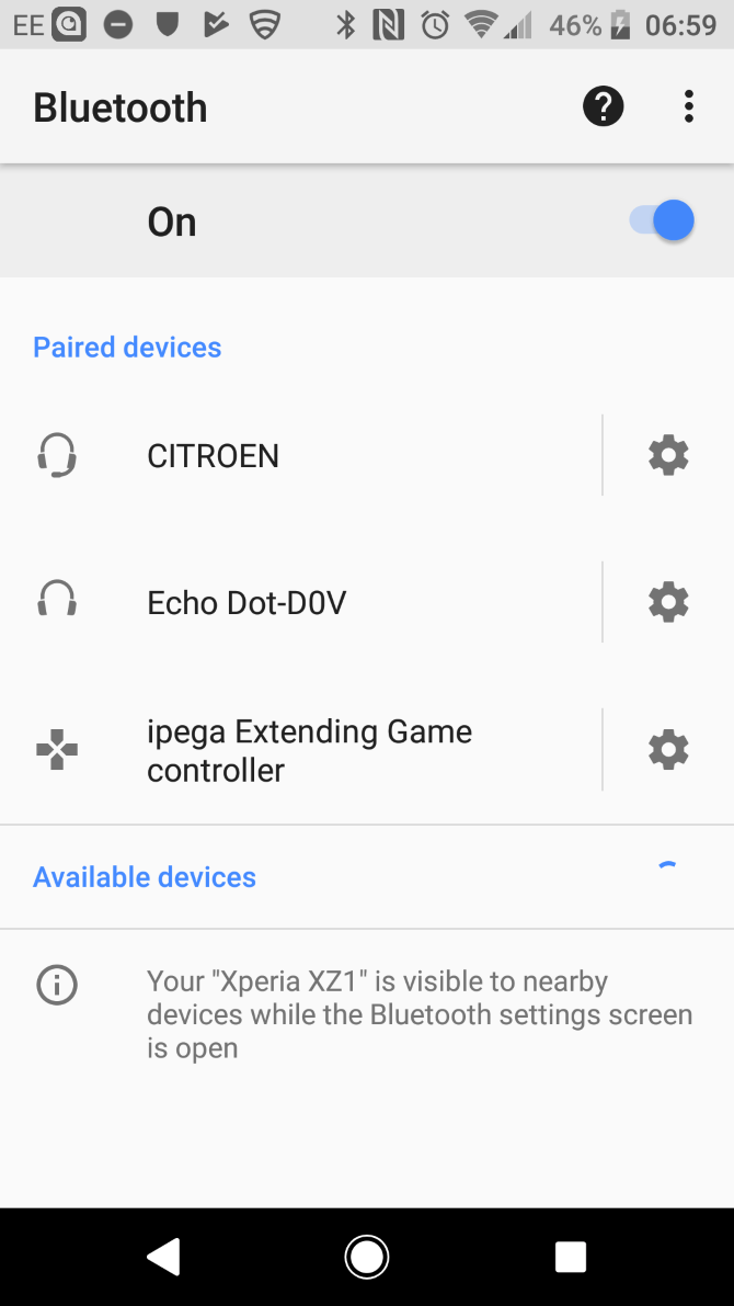 Select a Bluetooth device to connect to