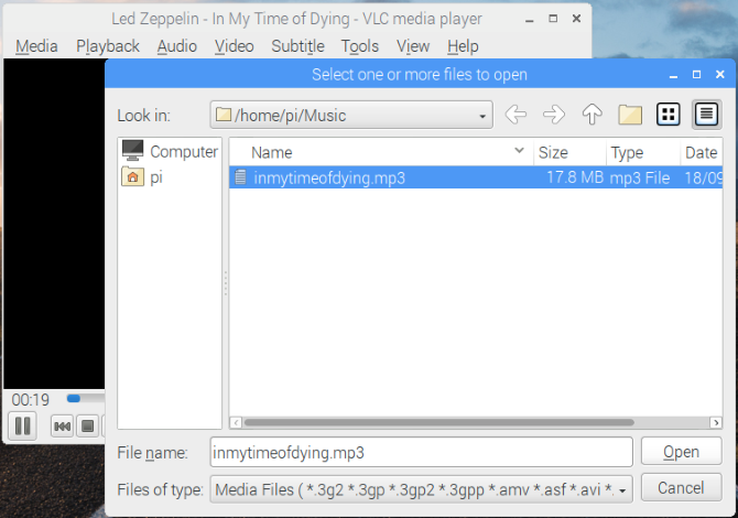 Play audio in Raspbian with VLC Player