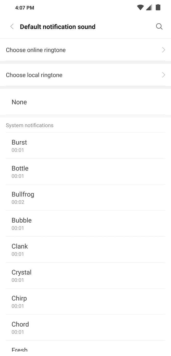 Notification Ringtone Settings Android