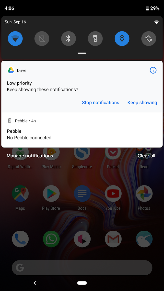 Notification Long Press Shortcut Android