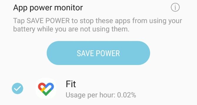 S8 app power monitor screen
