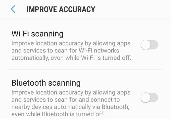 S8 location improve accuracy screen