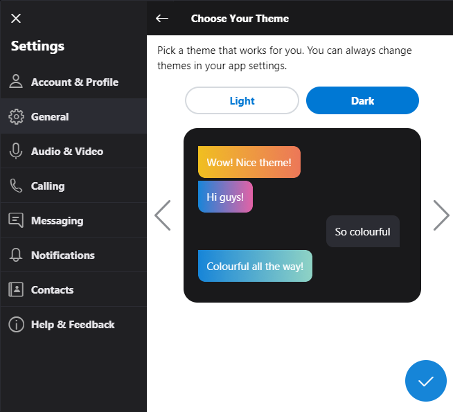 How to change your color scheme in Skype