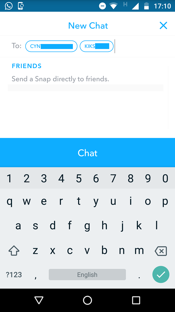 snapchat group chat select users