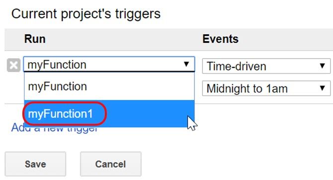 trigger for macro function