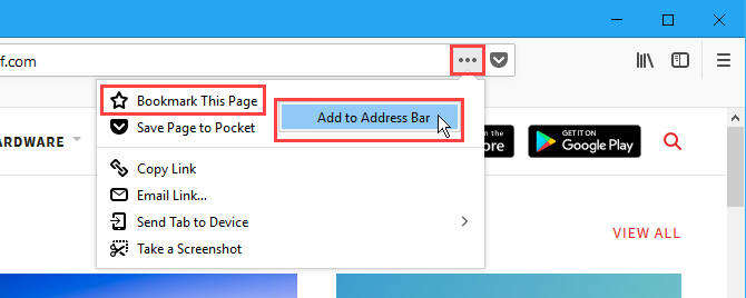 Add the star back to the address bar in Firefox