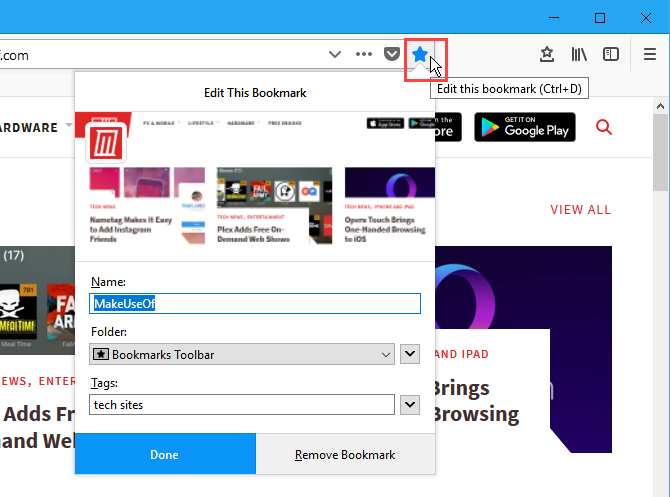 selecting more than one bookmark firefox