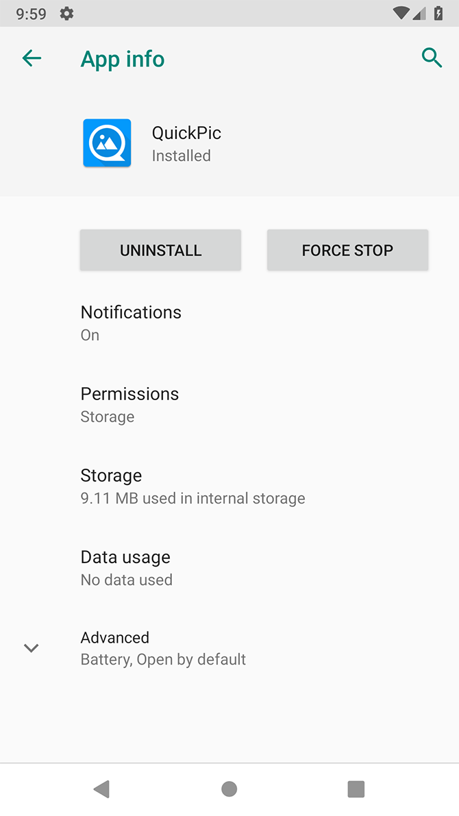 android 9 select storage