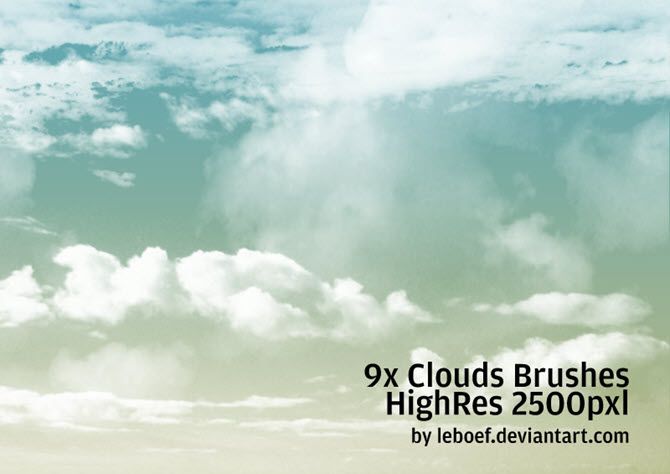 Adobe Photoshop Cloud Brush Set