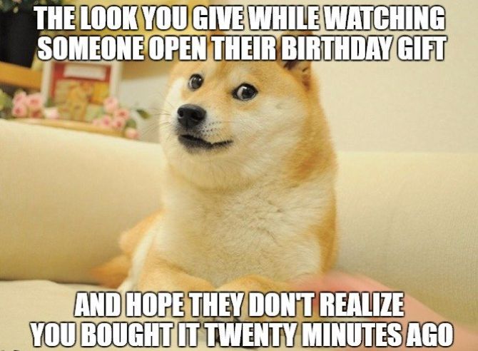 Last Minute Gift Birthday Meme