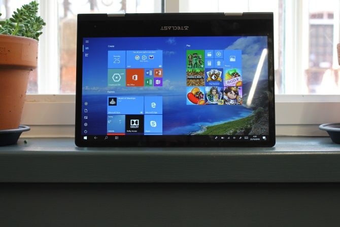Teclast F5 Tablet Mode On Window Shelf